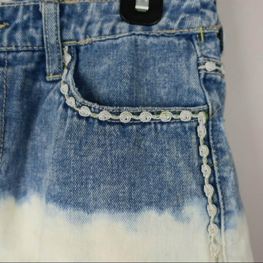 Free People Sz 24 Lowtide Eyelet  Denim Shorts - Picture 6 of 12
